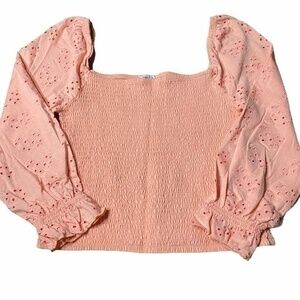 Orange Kiss Crop Top/Blouse Women L NWT